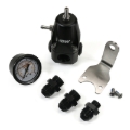 Picture of DeatschWerks DWR1000 AFPR + Pressure Gauge + 8AN Fittings - Anodized Black