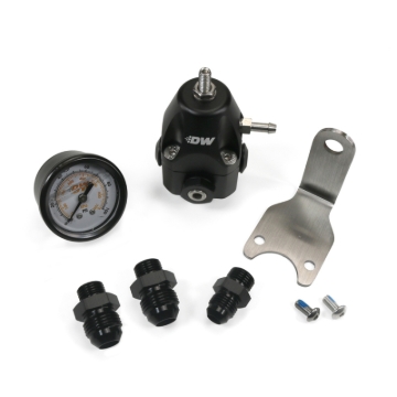 Picture of DeatschWerks DWR1000C AFPR + Pressure Gauge + 6AN & 8AN fittings - Anodized Black