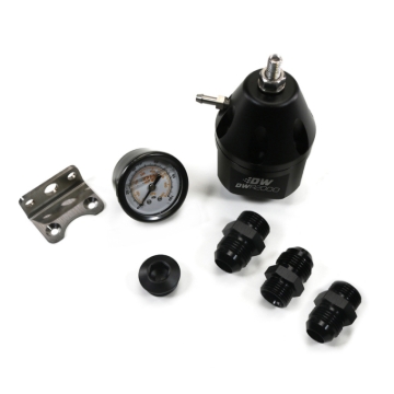 Picture of DeatschWerks DWR2000 AFPR + Pressure Gauge + 10AN Fittings - Anodized Black