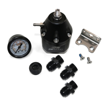 Picture of DeatschWerks DWR2000 AFPR + Pressure Gauge + 10AN & 8AN Fittings - Anodized Black