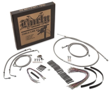 Picture of Burly Brand Control Kit 13in Bagger Bar - Stainless Steel