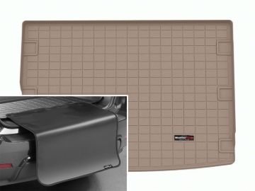 Picture of WeatherTech 23-24 Jeep Grand Wagoneer L Cargo Liner W/ Bumper Protector - Tan