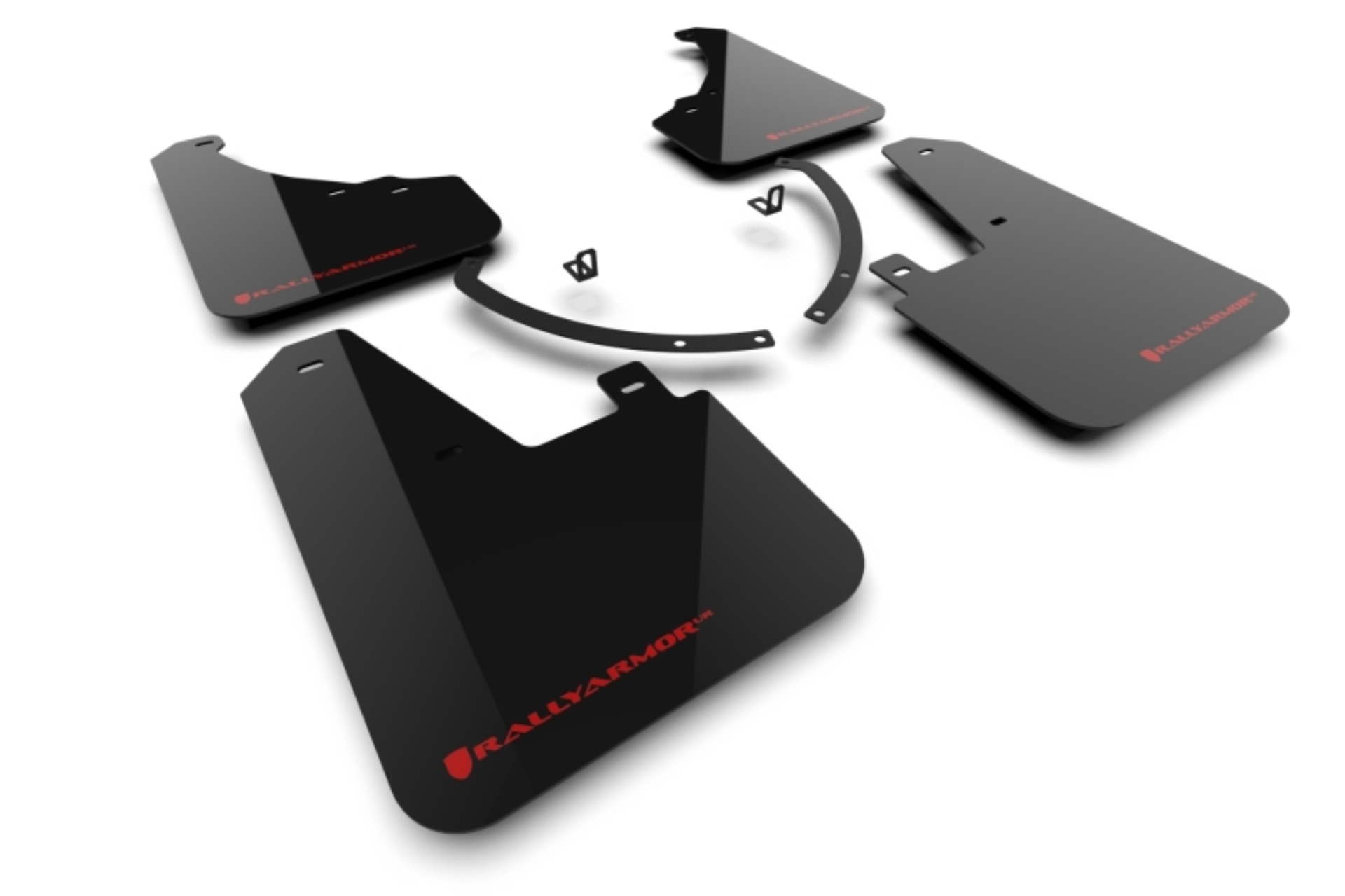 Picture of Rally Armor 24-26 Hyundai Santa Fe Black Mud Flap w/Red Logo