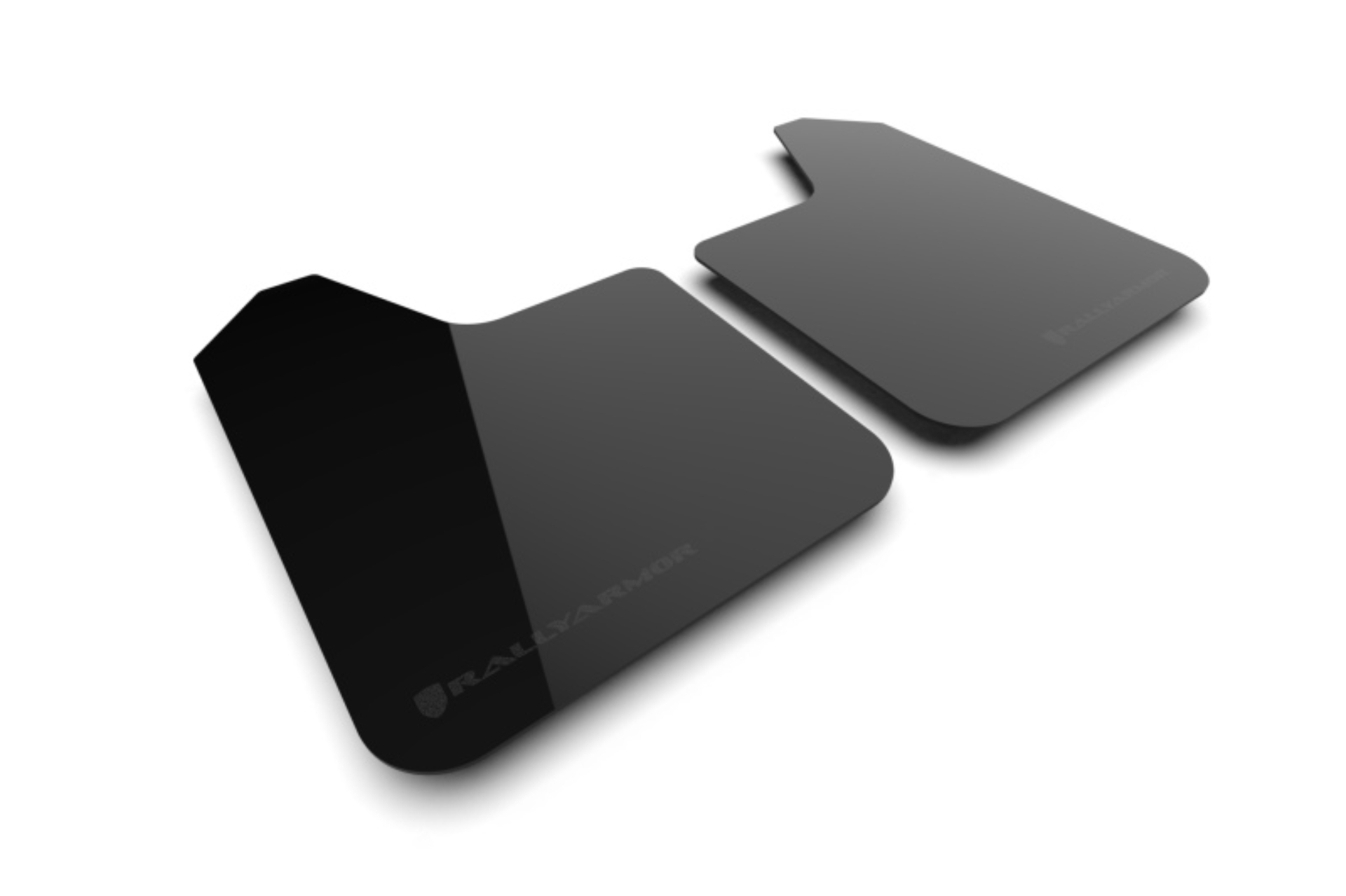 Picture of Rally Armor Universal UR Black Mud Flap w/ Metallic Black Logo - Pair