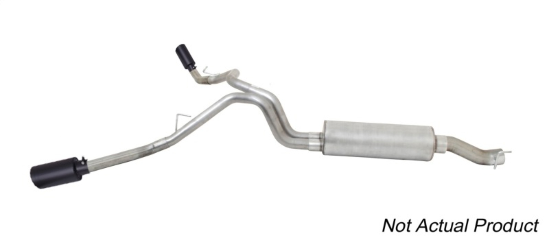 Picture of Gibson 19-23 Chevrolet Silverado/GMC Sierra 1500 4.3L-5.3L Crew Cab Black Elite Cat-Back Exhaust