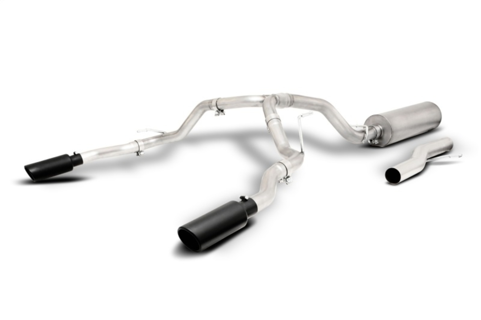 Picture of Gibson 21-23 GMC Yukon/Chevrolet Tahoe 5.3L 2/4wd Black Elite Cat-Back Exhaust -Stainless