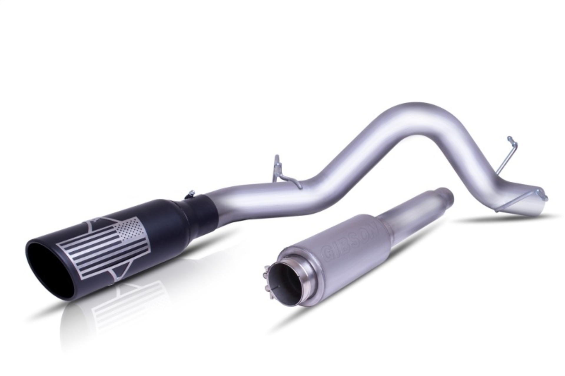 Picture of Gibson 20-21 Ford F250/F350 SD EXTND Cab (Long Bed) 7.3L Cat-Back Exhaust - Patriot Flag Series