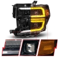 Picture of ANZO 19-21 GMC Sierra 1500 LED Projector Headlight w/Switchback+Sequential - Black
