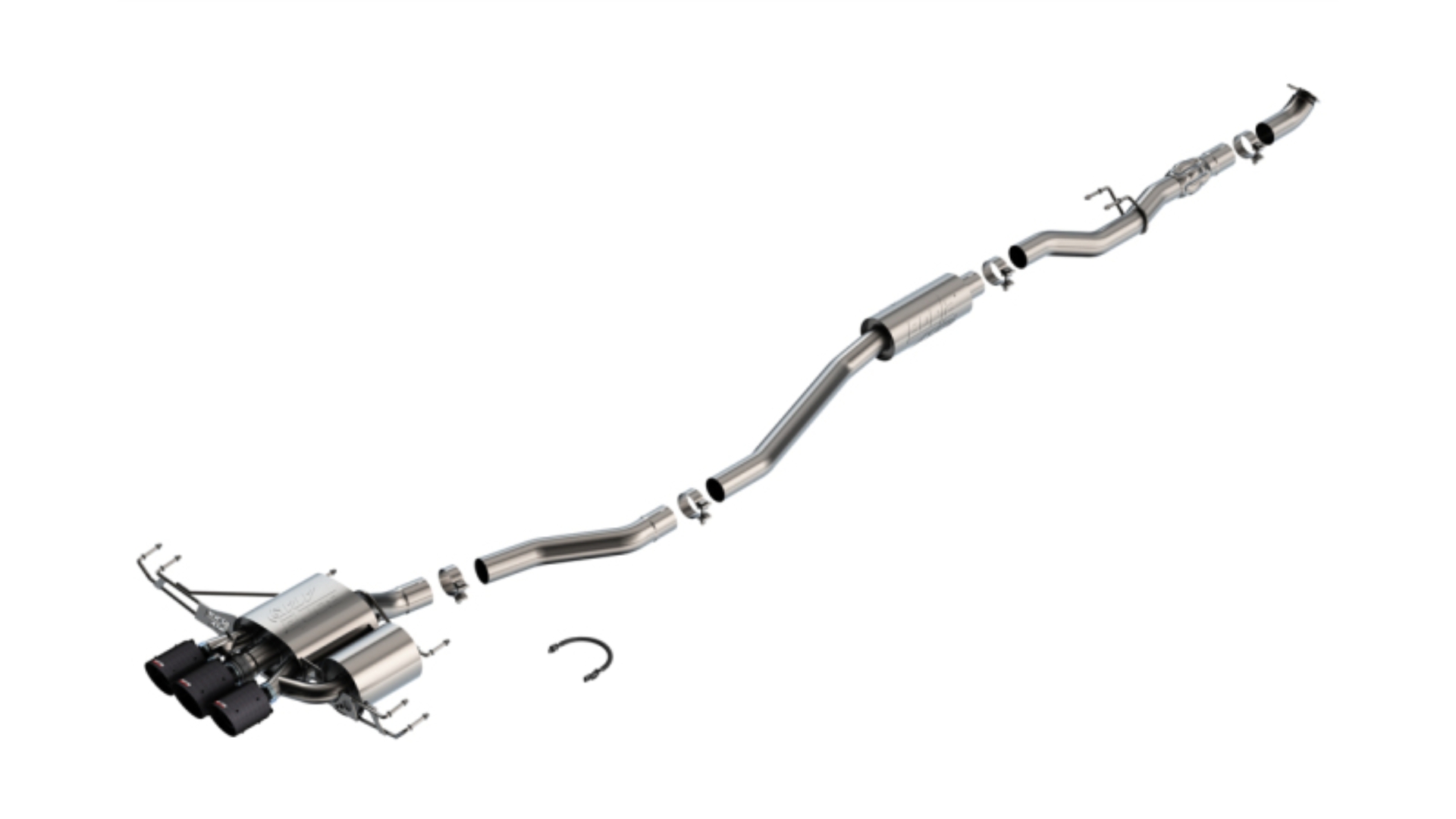 Picture of Borla 2023 Honda Civic Type R MT ATAK Catback Exhaust w/ 4in Black Anodized Carbon Fiber Tips