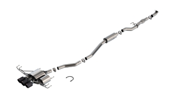 Picture of Borla 2023 Honda Civic Type R MT ATAK Catback Exhaust w/ 4in Black Anodized Carbon Fiber Tips