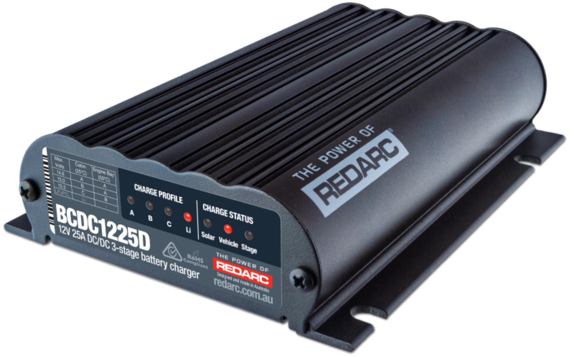 Picture of REDARC DC/DC Dual Input In-Vehicle Battery Charger - 12V 25A