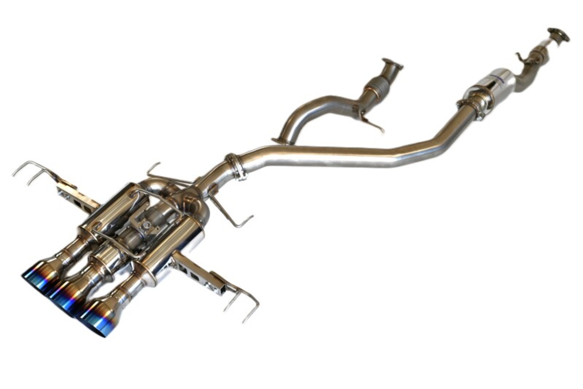 Picture of Invidia 22+ HONDA CIVIC TYPE-R FL5 R400 SINGLE LAYER TI TIP FULL CAT-BACK (NON POLISH PIPE)