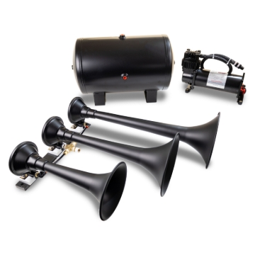 Picture of Kleinn Triple Black Horn Kit w/ 150 PSI Waterproof 5.0 gal Air Tank
