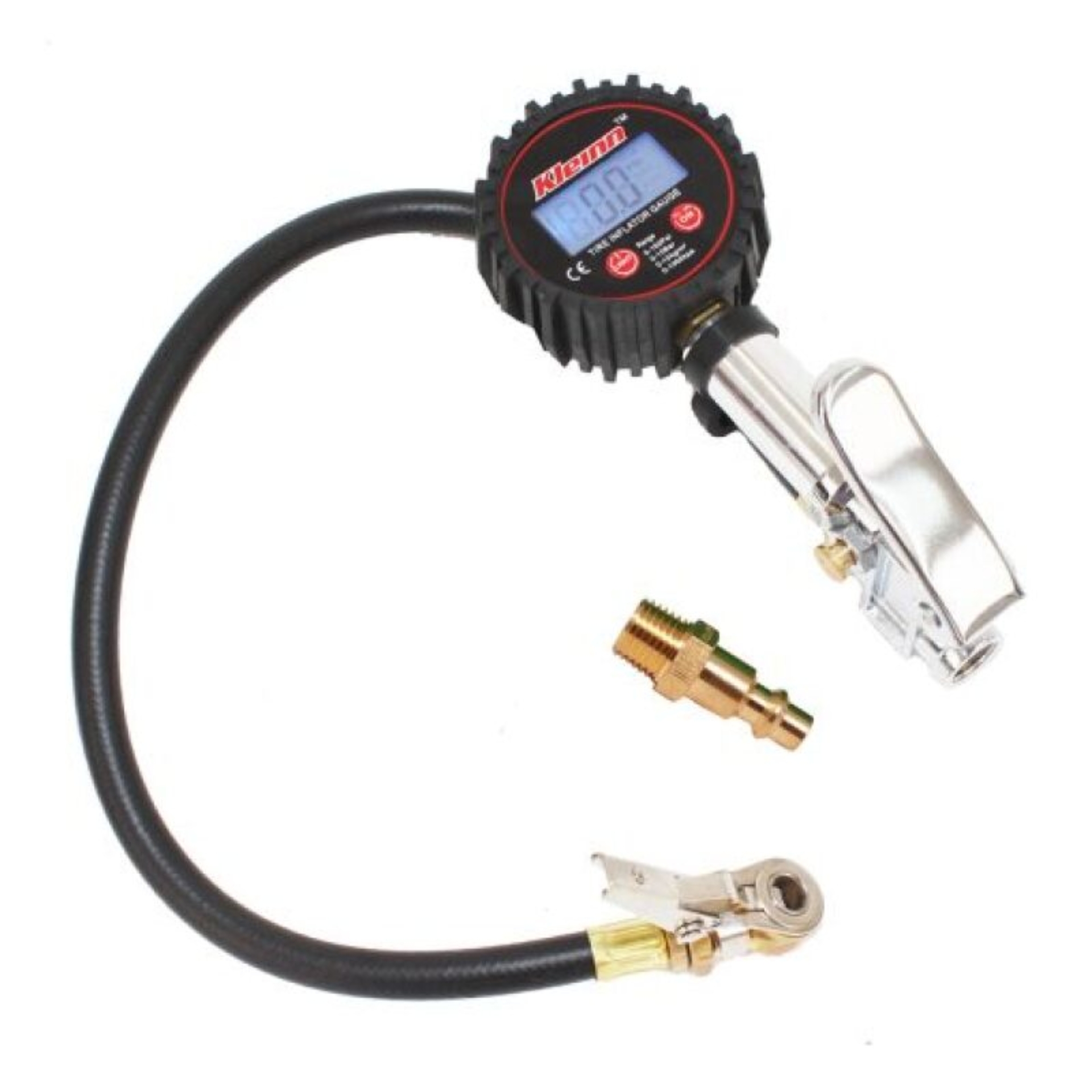 Picture of Kleinn Digital Tire Inflator w/ Gauge/ Bleed Valve/ / Locking Chuck 0-160 PSI
