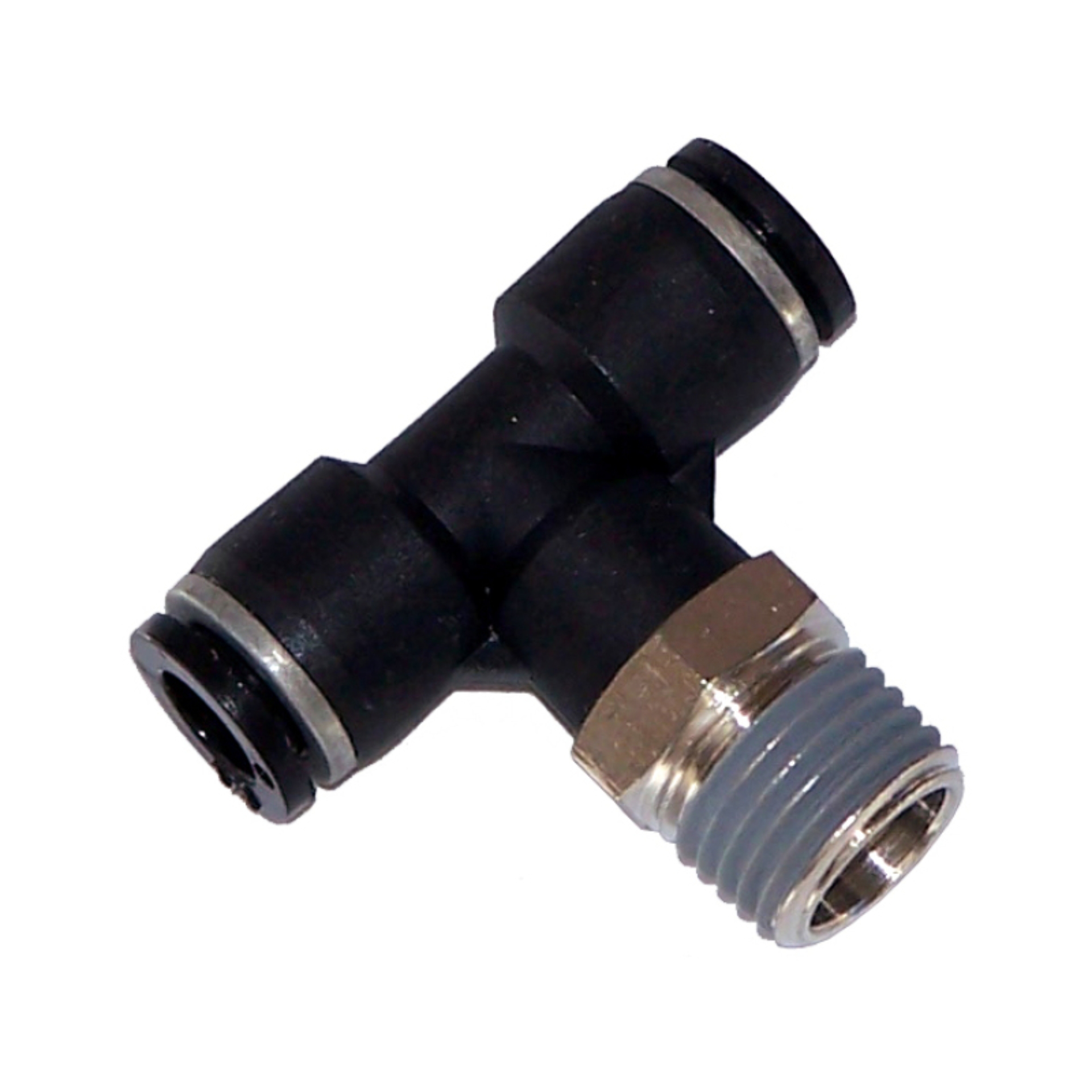 Picture of Kleinn 1/4In OD Tubing 1/4In M NPT T Push-to-Connect Fitting