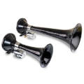 Picture of Kleinn Black Dual Horn/ 13In/8In - High Impact ABS Trumpet/ Zinc Alloy Base