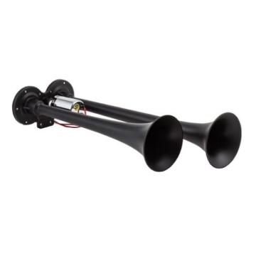 Picture of Kleinn Black Dual Horn/ 15In/12.25In - XCR2.0 Coated Zinc Alloy