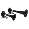 Picture of Kleinn Black Dual Horn/ 13In/8In - High Impact ABS Trumpet/ Zinc Alloy Base
