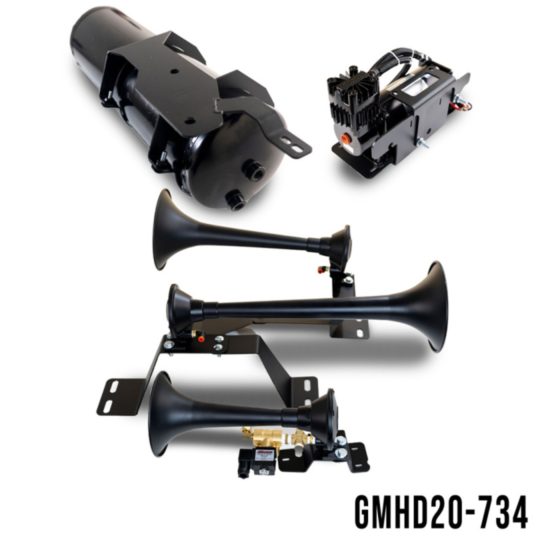 Picture of Kleinn 20-26 Chevrolet Silverado 2500 HD/ 3500 HD Onboard Air System w/ Model 730 Horns