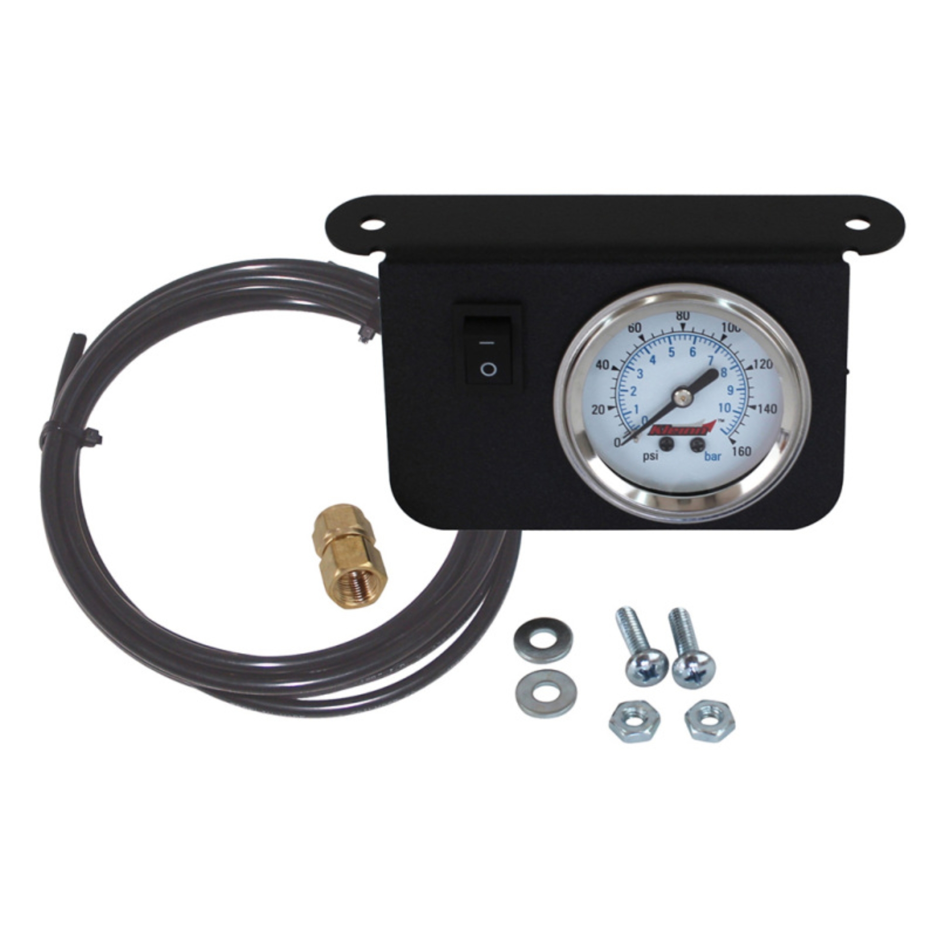 Picture of Kleinn Illuminated Single Needle 160 PSI Dash Panel Gauge w/ On/Off Switch