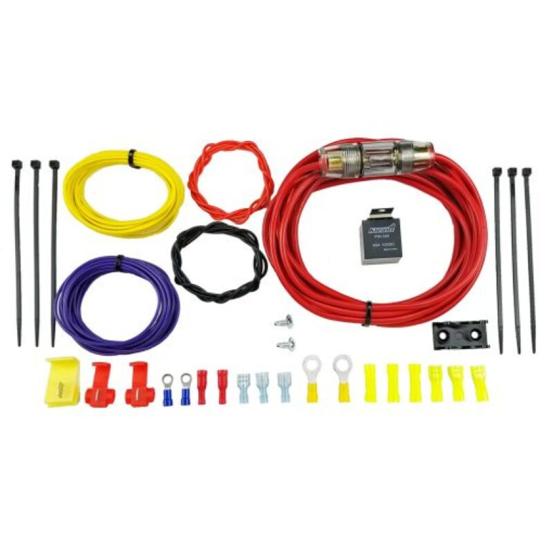Picture of Kleinn 10 Gauge Compressor Wiring Kit/ 40A Relay/ 14.75 ft w/ AGU Fuse Holder