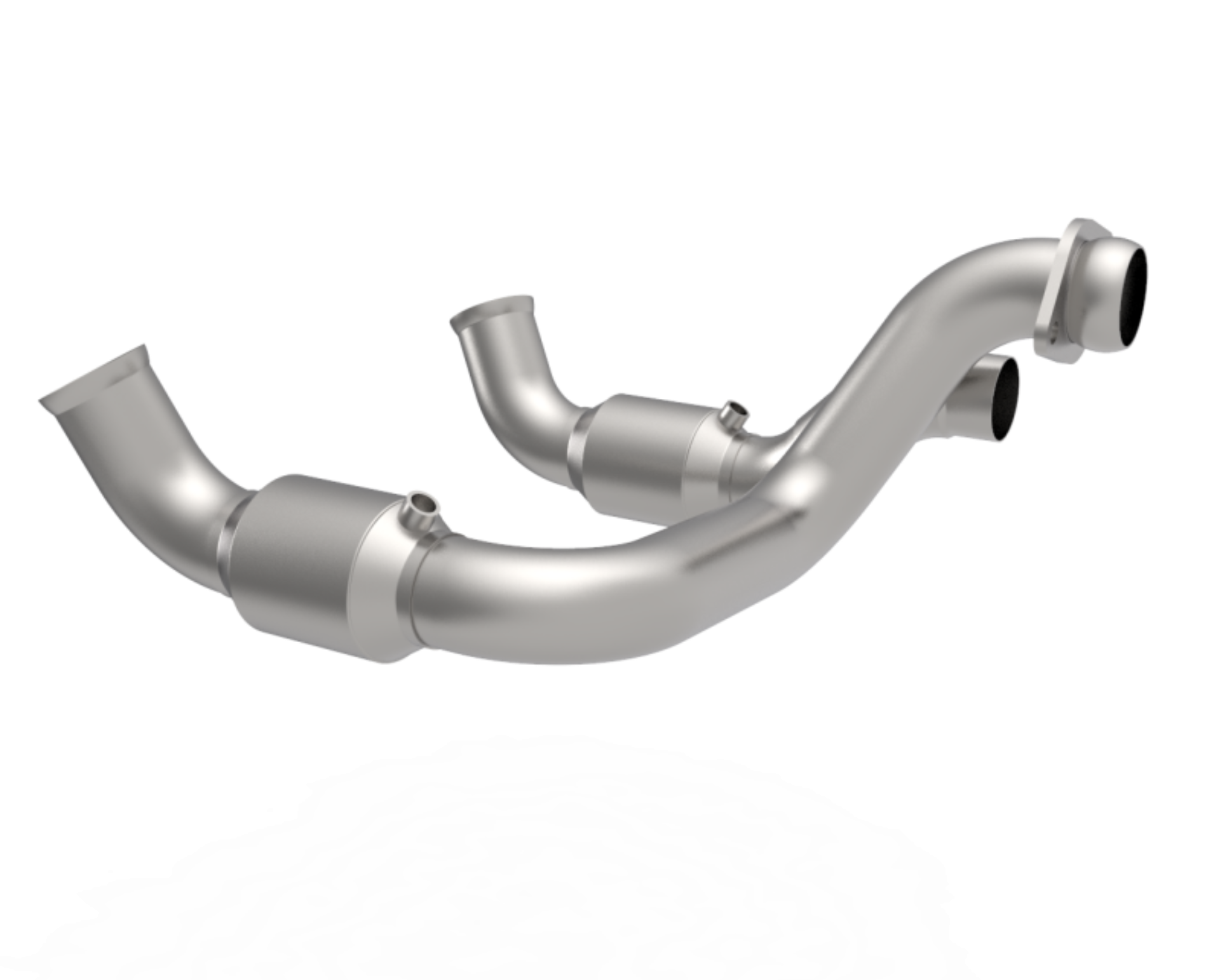 Picture of Kooks 20-22 Ford F250 7.3L V8 / Ford F350 7.3L V8 3in SS High Output Green Catted Connecting Pipes