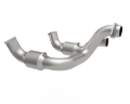 Picture of Kooks 20-22 Ford F250 7.3L V8 / Ford F350 7.3L V8 3in SS High Output Green Catted Connecting Pipes
