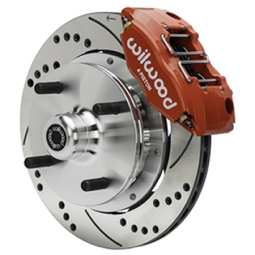 Picture of Wilwood 70-72 Porsche 914 Front Powerlite Brake Kit Drilled & Slotted - Red