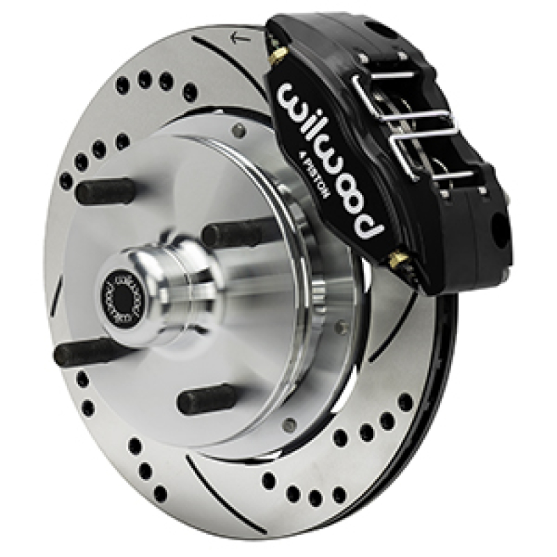 Picture of Wilwood 73-76 Porsche 914 Front Powerlite Brake Kit Drilled & Slotted - Black