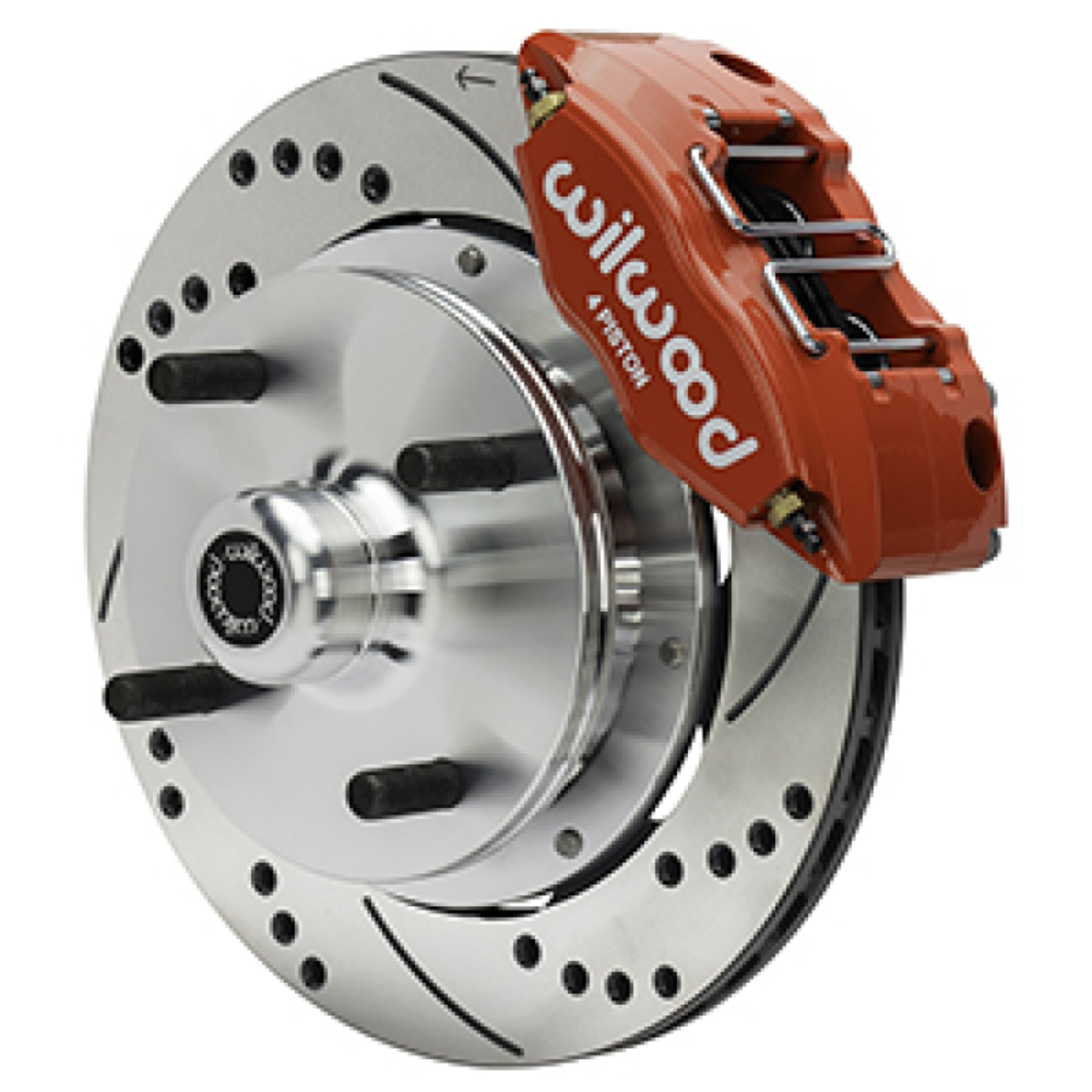 Picture of Wilwood 73-76 Porsche 914 Front Powerlite Brake Kit Dilled & Slotted - Red