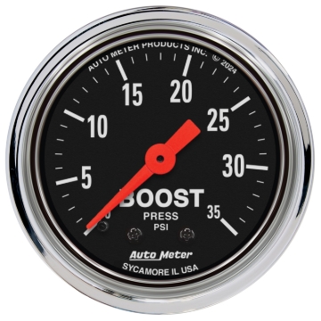 Picture of AutoMeter Gauge Boost 2-1/16in. 35 PSI Mechanical Traditional Chrome