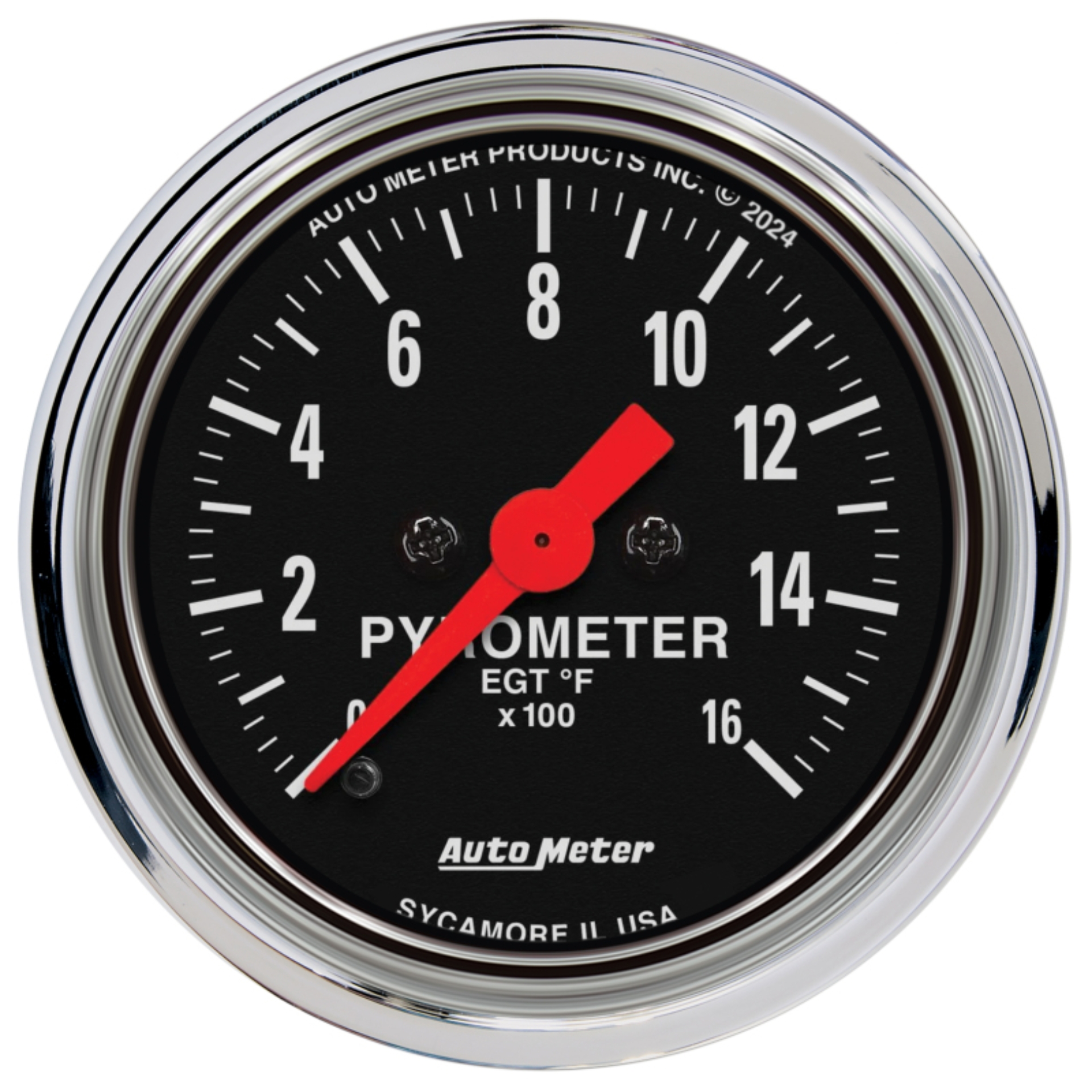 Picture of Autometer Traditional Chrome 2-1/16in 0-1600 Deg F Digital Stepper Motor Pyrometer