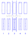 Picture of King Engine Bearings Ford 351ci/400ci 16V Main Bearing Set - Set Of 10
