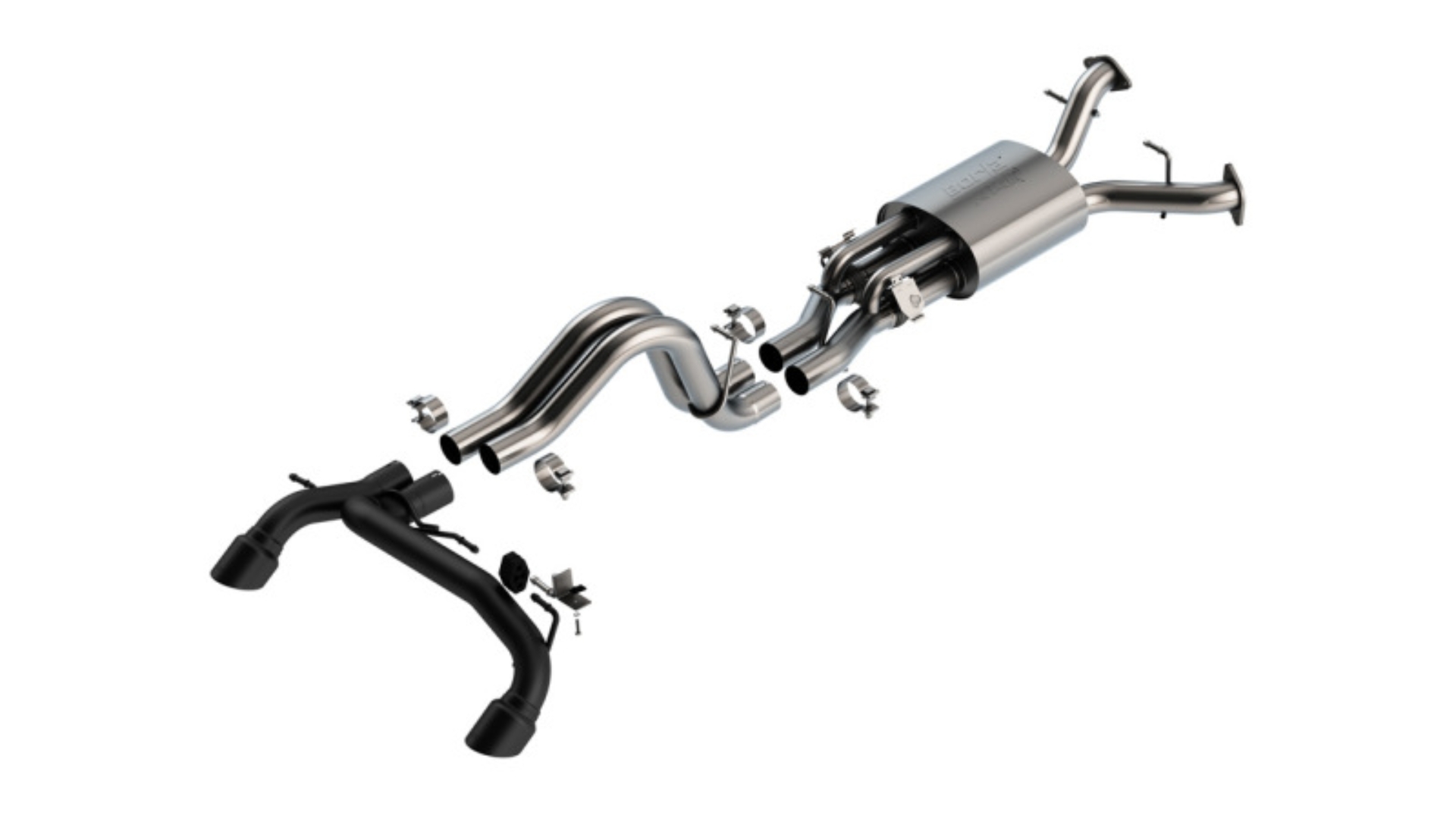 Picture of Borla 22-24 Ford Bronco Raptor V6 Turbo AT 2WD / 4WD ATAK Catback Exhaust w/ 4in Black Coated Tips