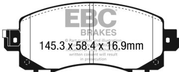 Picture of EBC Racing 22-23 Subaru WRX RP-X Racing Front Brake Pads