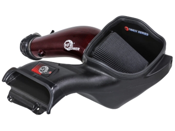 Picture of aFe 23-24 Ford F150 Raptor R Supercharged Red Carbon Track Series Air Intake w/ P5R Filter (MOQ 24)