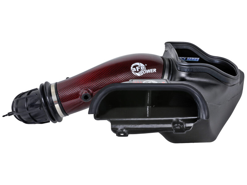 Picture of aFe 23-24 Ford F150 Raptor R Supercharged Red Carbon Track Series Air Intake w/ P5R Filter (MOQ 24)