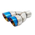 Picture of Mishimoto Dual Offset Tips 2.5in Inlet 3in Outlet Slash Cut - Burnt