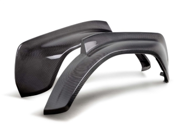 Picture of Ford Racing 22-24 Bronco Raptor Carbon Fiber Rear Fender Flare Set - Gloss