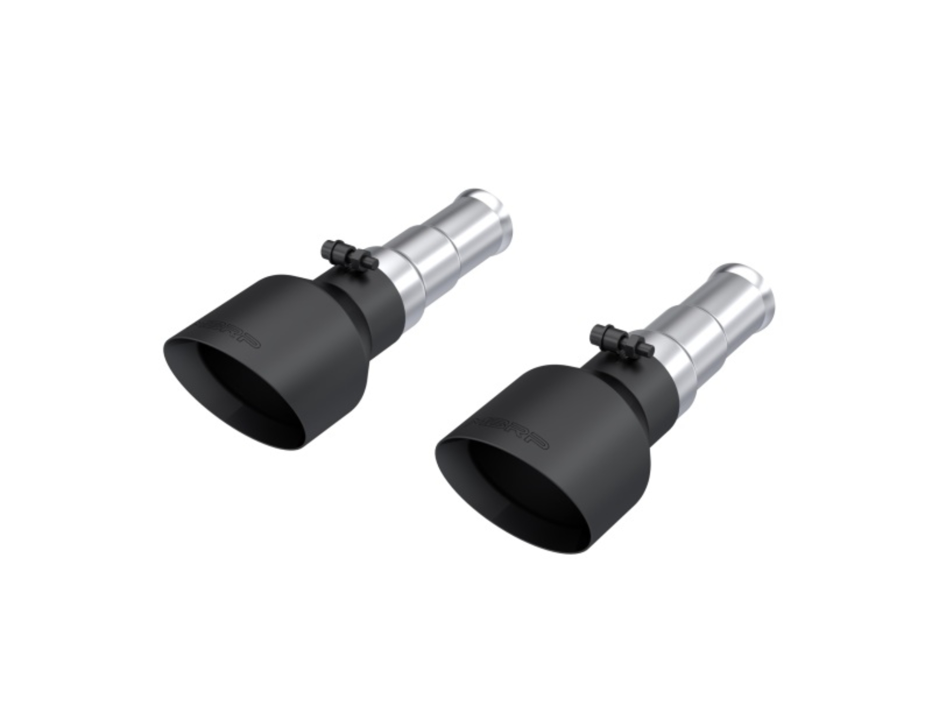 Picture of MBRP 19-24 Ram 1500 5.7L Hemi 3in Inlet 5in OD Dual Wall Angle Cut T304 BLK Tips - Pairs