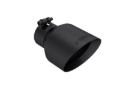 Picture of MBRP Universal 3in Hex Tip 5in Inlet 8in Length Dual Wall Exhaust Tip - Black Coated