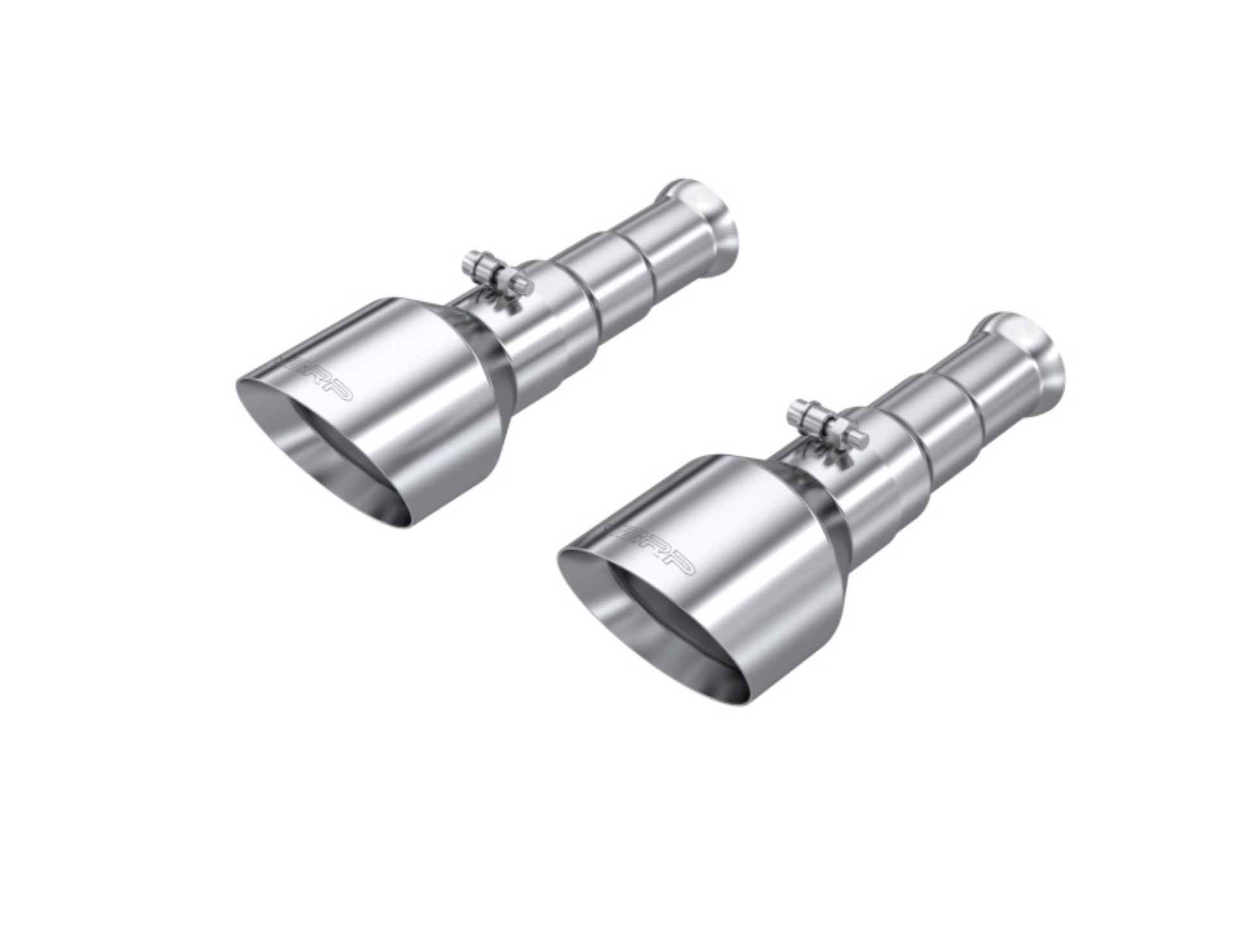 Picture of MBRP 19-24 Ram 1500 Classic 5.7L Hemi 5in OD Dual Wall Angle Cut T304 SS CB Exhaust Tips - Pair