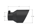 Picture of MBRP Universal 3in Hex Tip 5in Inlet 8in Length Dual Wall Exhaust Tip - Black Coated