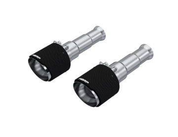 Picture of MBRP 19-24 Ram 1500 Classic 5.7L Hemi 5in OD Dual Wall Angle Cut T304 Carbon Fib Exhaust Tips - Pair