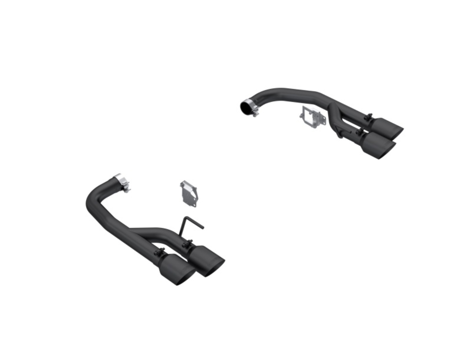 Picture of MBRP 2024 Ford Mustang GT 5.0L 2.5in Dual Rear Axle-Black Tips - Black-Coated Aluminized Steel