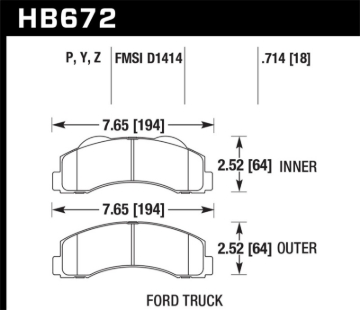 Picture of Hawk 10-14 / 17-20 Ford F-150 Front DTC-70 Brake Pads