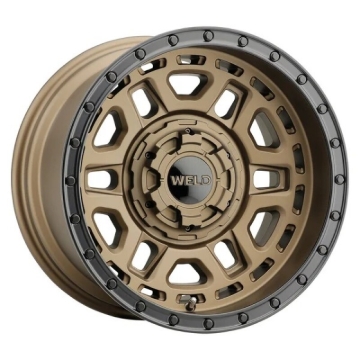 Picture of Weld Off-Road Crux 20x9in / 5x127 BP / ET 0 / 87.1mm Bore - Satin Bronze / Satin Black Ring Wheel