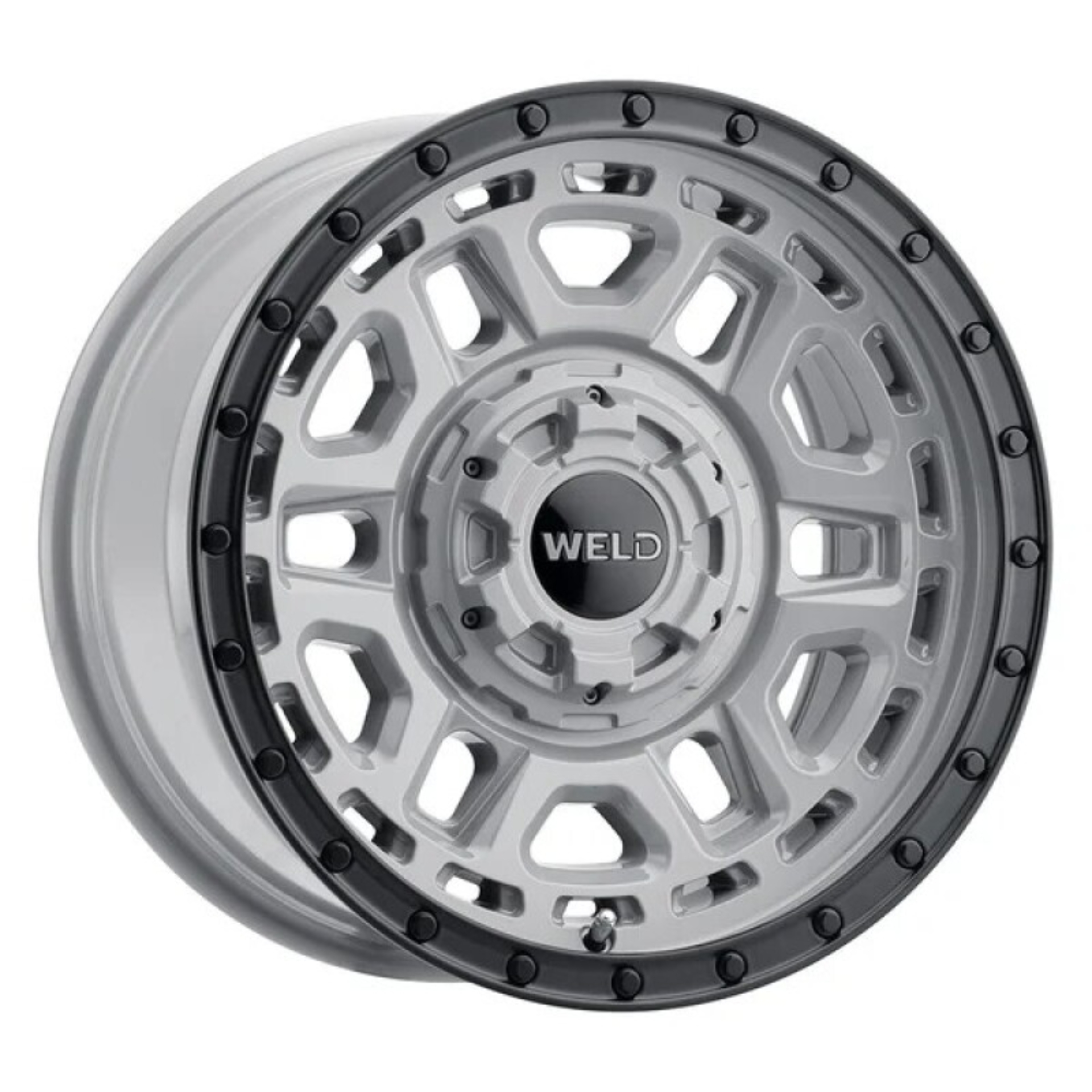 Picture of Weld Off-Road Crux 17x9in / 5x114.3 BP / ET 0 / 78.1mm Bore - Gloss Armor Gray / Satin Black Wheel