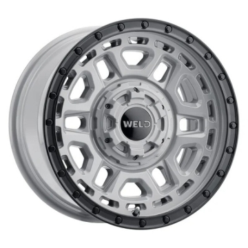 Picture of Weld Off-Road Crux 17x9in / 5x114.3 BP / ET -12 / 78.1mm Bore - Gloss Armor Gray / Satin Black Wheel