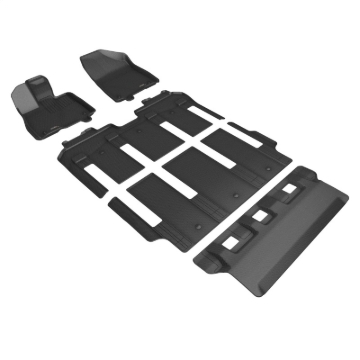 Picture of 3D MAXpider 21-24 Toyota Sienna 7-Seat Kagu 1st, 2nd, & 3rd Row Floormats - Black